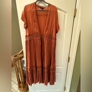 Kimono orange detailed cover up